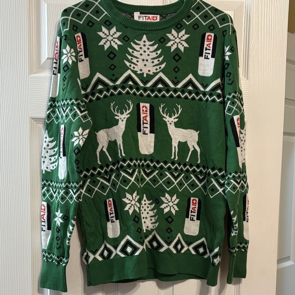Green Holiday Crewneck Sweater